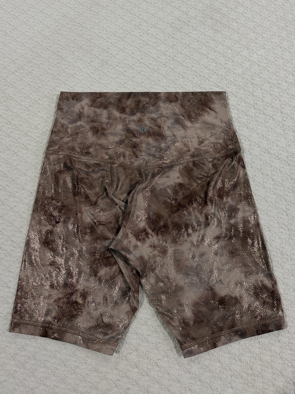 lululemon athletica Brown Tie-Dye High-Rise Bike Shorts